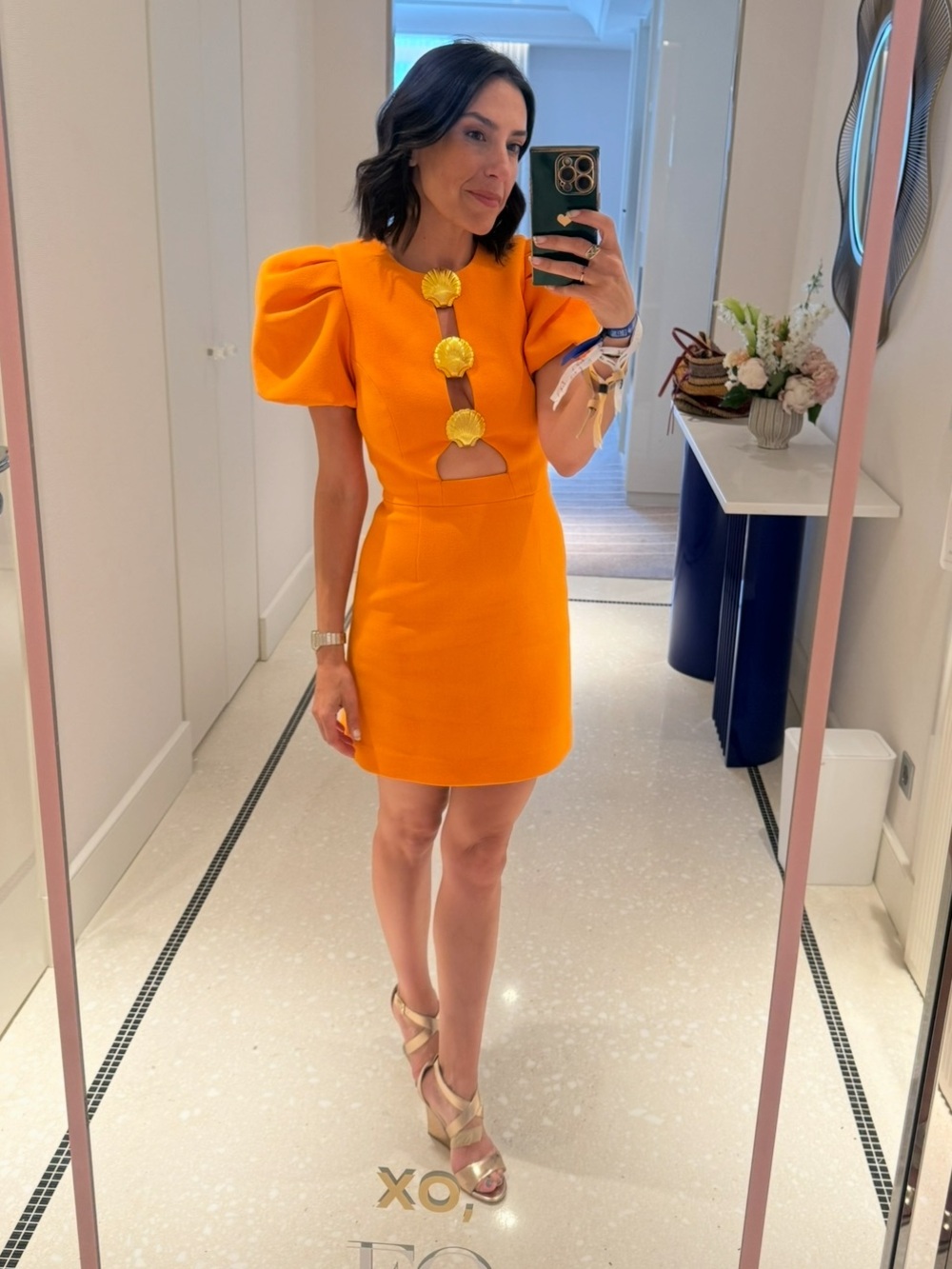 Rebecca Vallance Sirene Puff Sleeve Shell Mini Dress | EU 36 / US 4